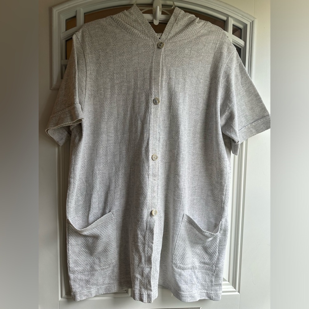 Tan Size L Swim Cover Up Botton Down